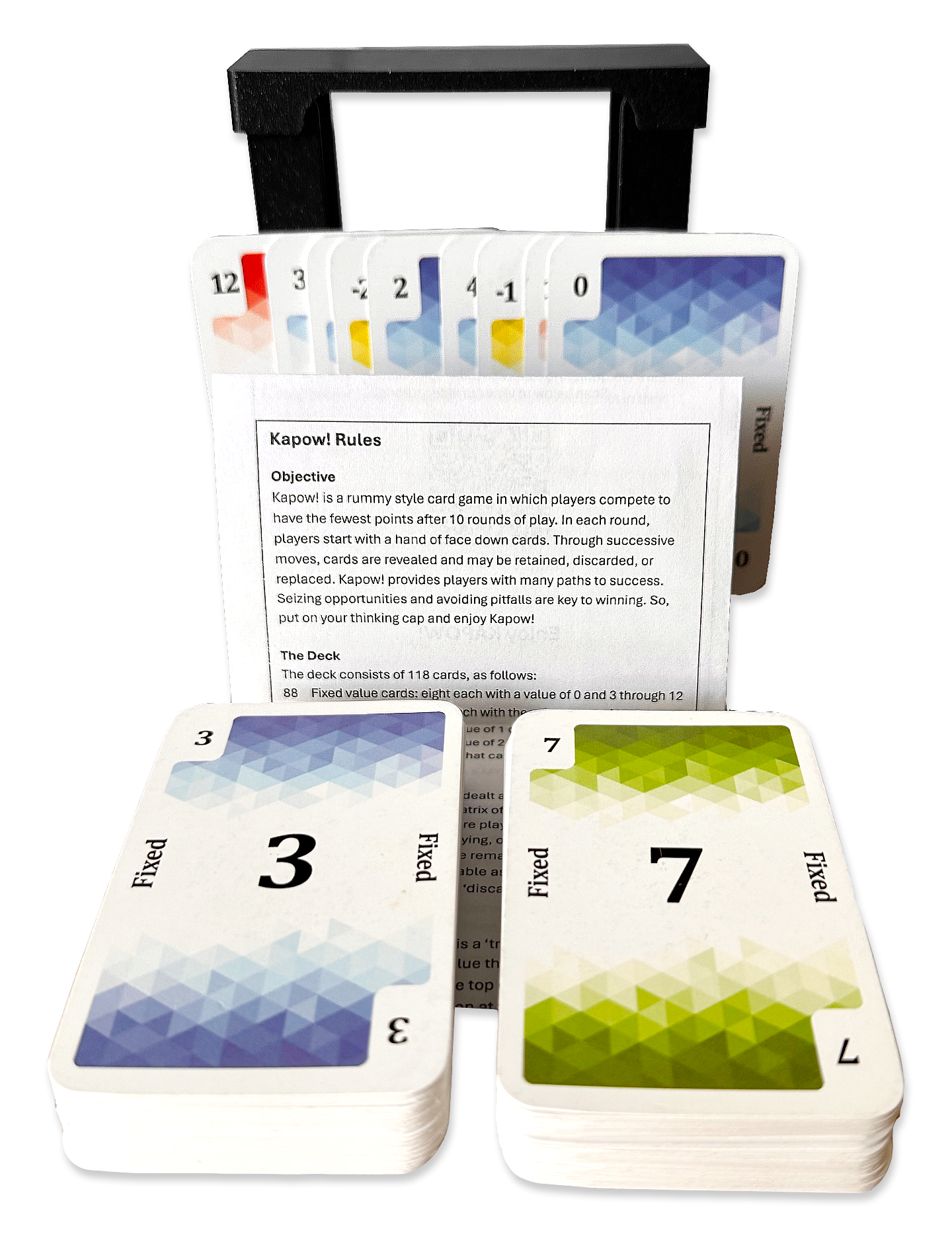 KAPOW! deck, rules, and case